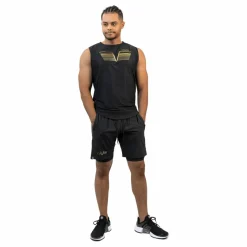 Power Sleeveless Tee Black&gold*Gavelo