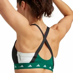 adidas Powerimpact Training Medium-Support Techfit Colorblock Bra Collegiate Green Grön Online