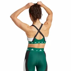 adidas Powerimpact Training Medium-Support Techfit Colorblock Bra Collegiate Green Grön Online