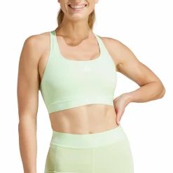 adidas Powerreact Training Medium-Support Techfit Bra Green Grön Discount