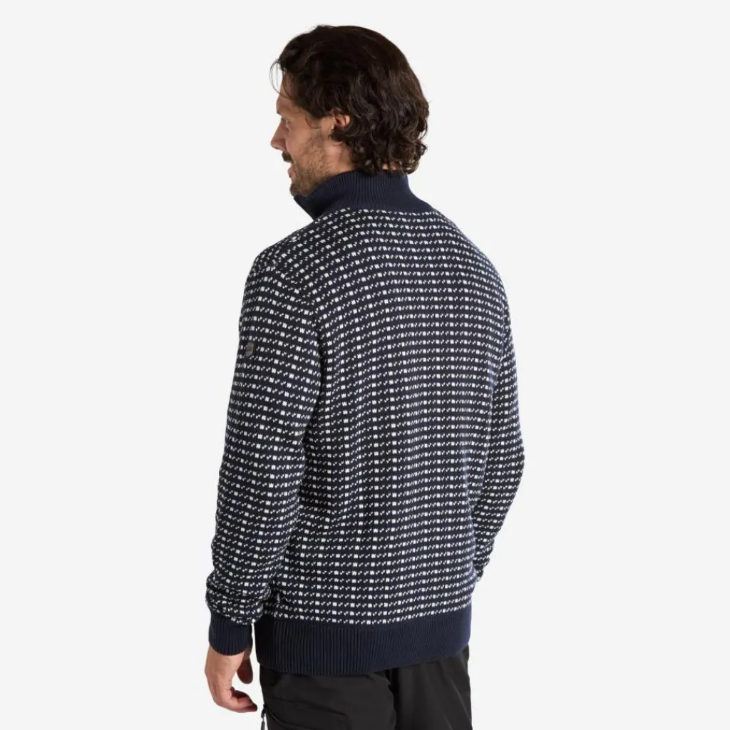 Tuxer Prescott Sweater Dark Navy Knit Blue Hot