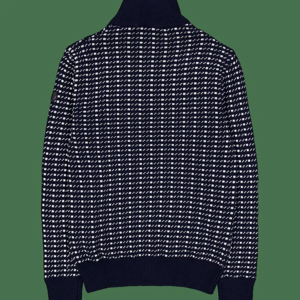 Tuxer Prescott Sweater Dark Navy Knit Blue Hot