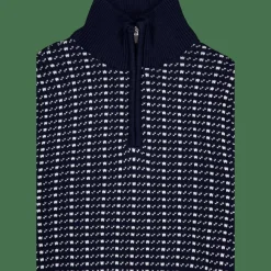 Tuxer Prescott Sweater Dark Navy Knit Blue Hot