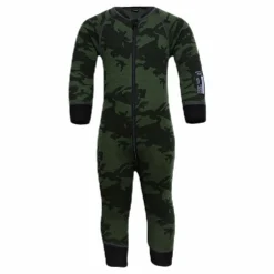 Print Merino Wool Overall Green*Lindberg Sale