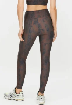Röhnisch Printed High Waist Tights Brown Snake Brun Clearance
