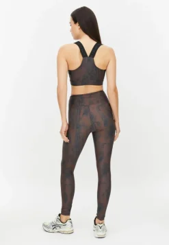 Röhnisch Printed High Waist Tights Brown Snake Brun Clearance