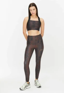 Röhnisch Printed High Waist Tights Brown Snake Brun Clearance