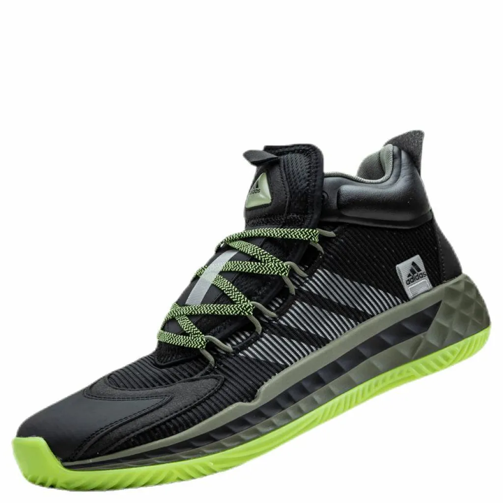 adidas Pro Boost Mid Shoes Core Black / Cloud White / Legacy Green Grön och Svart New