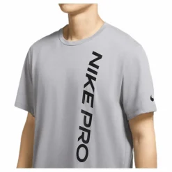 Nike Pro Burnout SS Top Black/Grey Grå Clearance