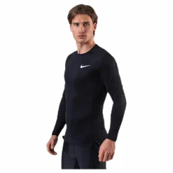 Nike Pro LS Top White/Black Svart Hot