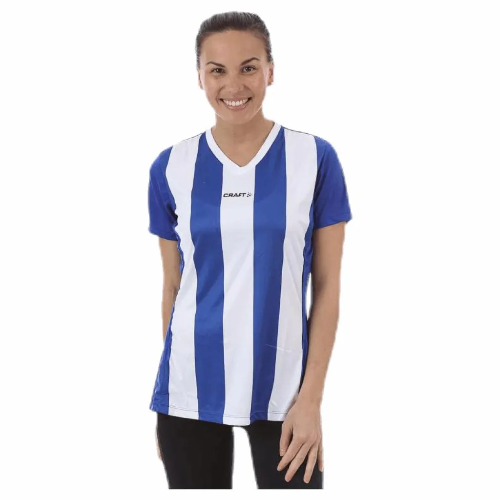 Craft Progress Stripe Jersey W Blue/White Blå och Vit Outlet