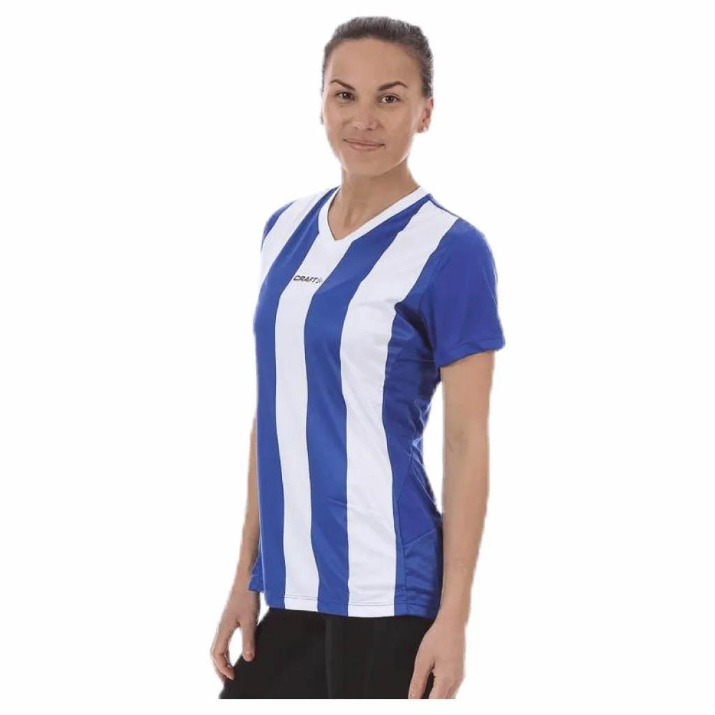 Craft Progress Stripe Jersey W Blue/White Blå och Vit Outlet