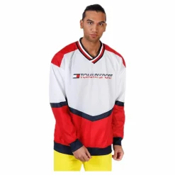 Tommy Hilfiger Sport Pull Over Jacket With Rib Red Röd Sale