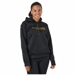 Fit Tech Knit Po Hoodie Black-metallic Gold*Puma Discount