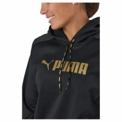 Fit Tech Knit Po Hoodie Black-metallic Gold*Puma Discount