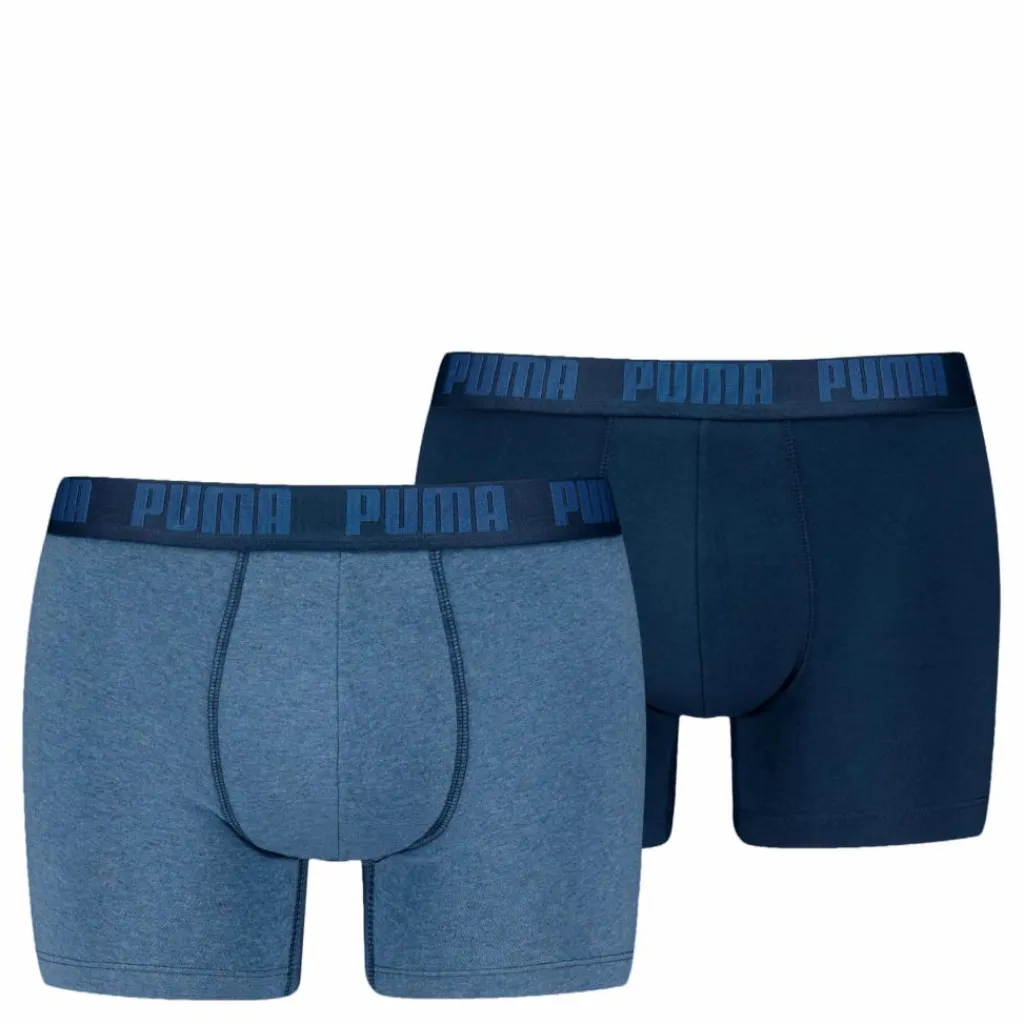 Puma Men Everyday Basic Boxer Denim Blå Outlet
