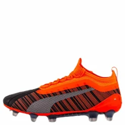 Puma One 5.1 FG/AG Junior Black/Red Orange New