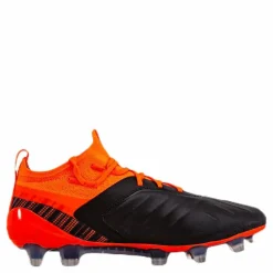 Puma One 5.1 FG/AG Junior Black/Red Orange New
