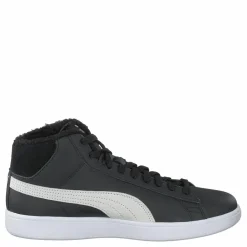 Puma Smash V2 Mid L Fur Jr Black- White Svart New