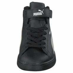 Puma Smash V2 Mid L Fur Ps Black-whisper White Svart Clearance