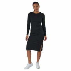 BLACC Quinn Rib Dress Black Svart Discount
