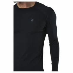 Norfolk Ragnar Long Sleeve Base Layer 100% Merino Wool Black Svart Online