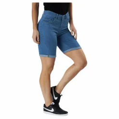 Only Rain Life Mid Long Shorts Blue Blå New
