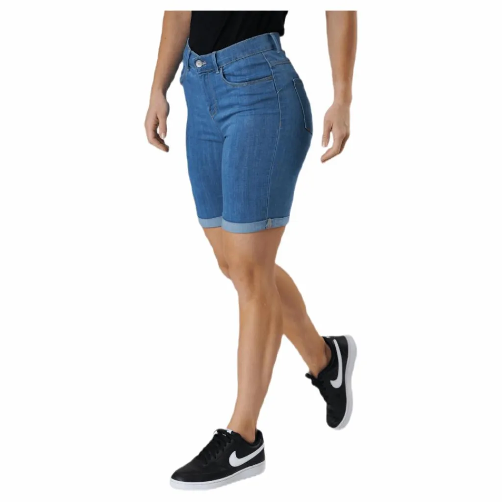 Only Rain Life Mid Long Shorts Blue Blå New