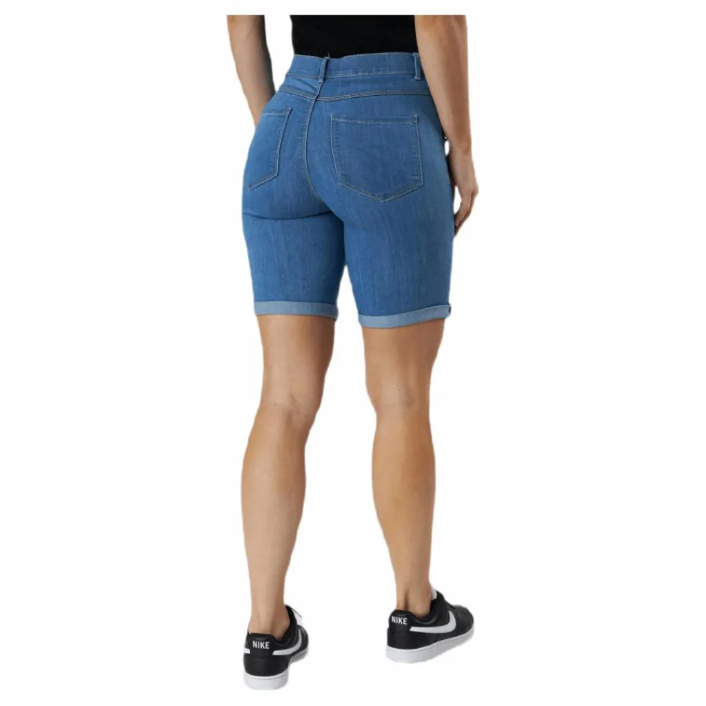 Only Rain Life Mid Long Shorts Blue Blå New