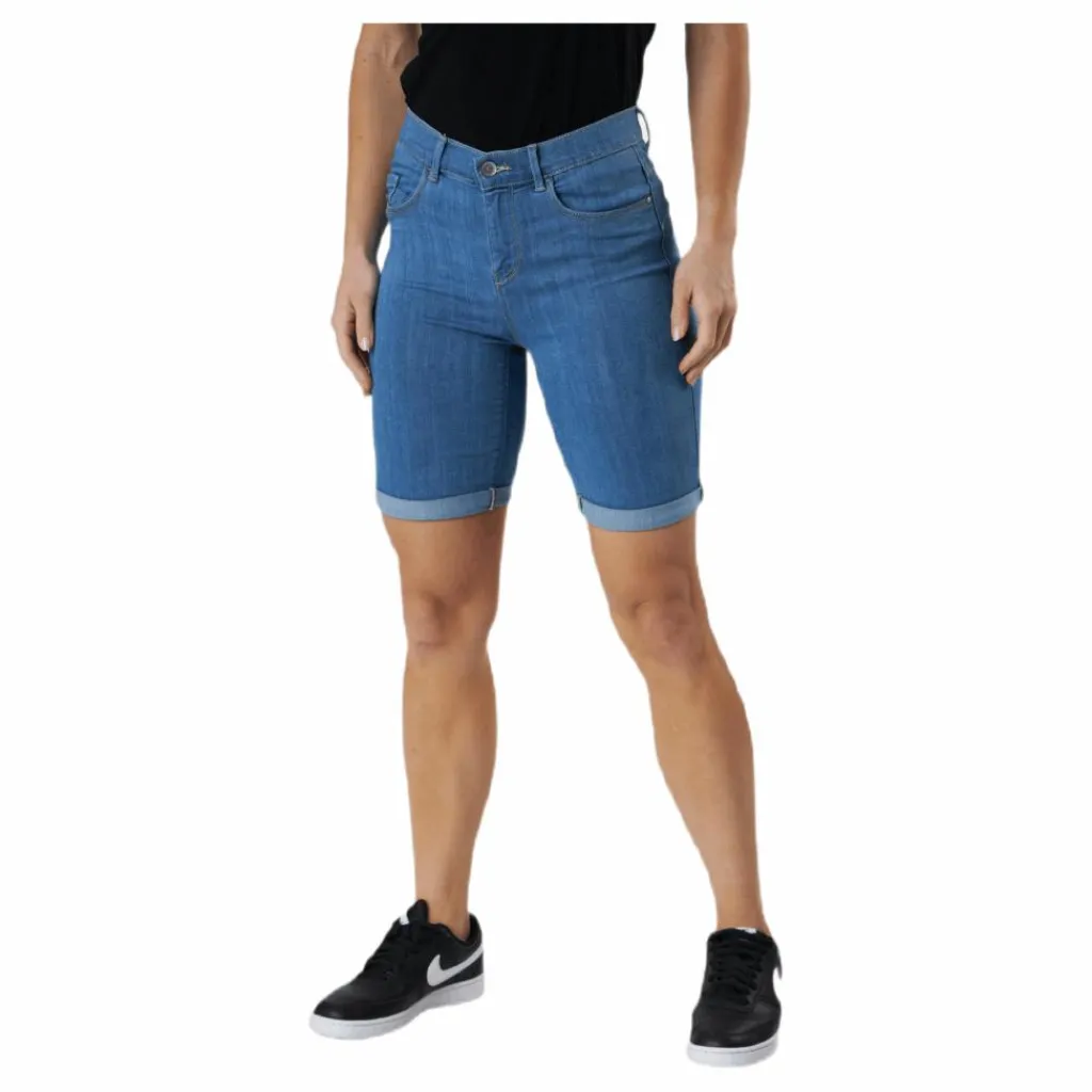 Only Rain Life Mid Long Shorts Blue Blå New