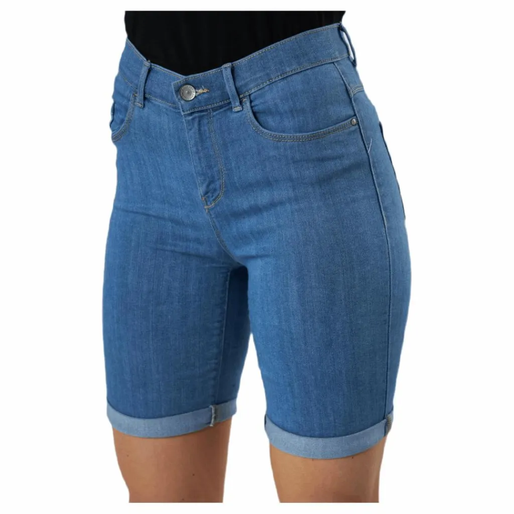Only Rain Life Mid Long Shorts Blue Blå New