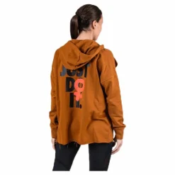 Nike Rebel Slash Fleece Hoodie GRX Brown Brun Best