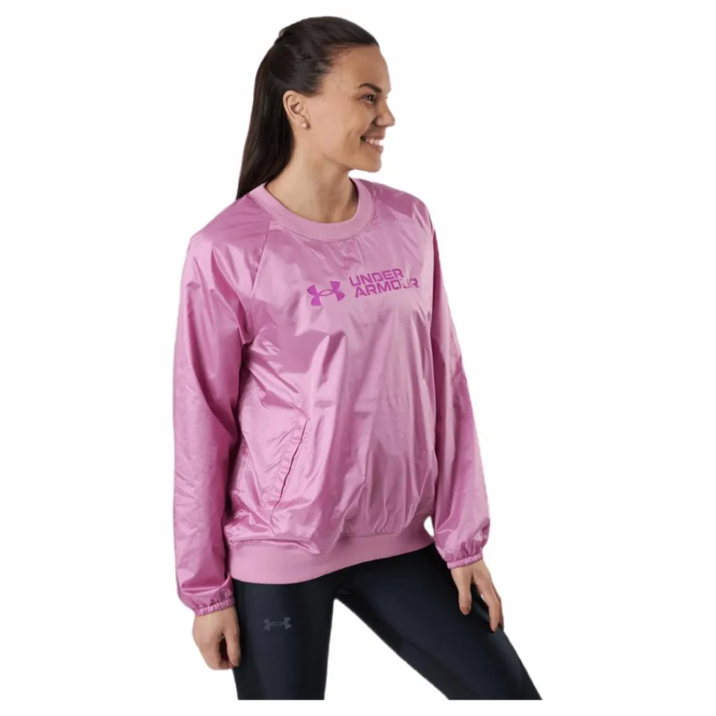 Under Armour Recover Woven Shine Crew Pink Rosa Clearance