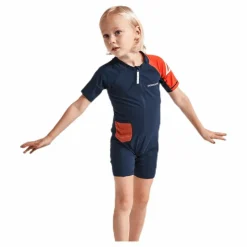 Didriksons Reef Kids Swimsuit Blue Blå Outlet