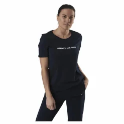Tommy Hilfiger Sport Regular C-Nk Graphic Tee Ss Blue Blå Outlet