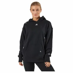 adidas Relaxed Hoodie with Healing Crystals-Inspired Graphics Black Svart Hot