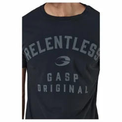 GASP Relentless Skull Tee Washed Black Svart Clearance