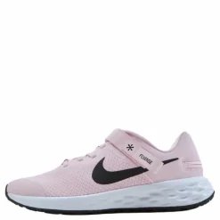 Nike Revolution 6 FlyEase Big Kids' Easy On/Off Road Running Shoes PINK FOAM /BLACK Rosa och Svart