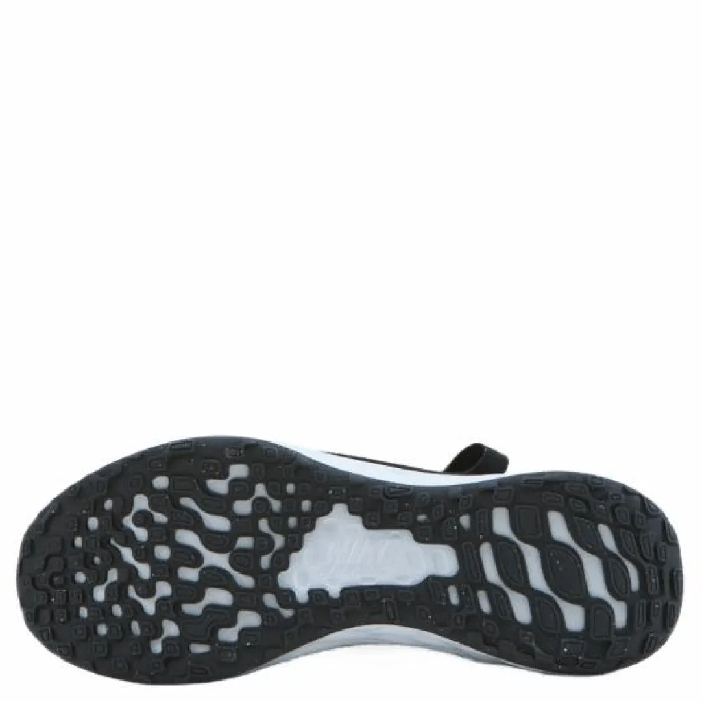Nike Revolution 6 FlyEase Big Kids' Easy On/Off Road Running Shoes BLACK/WHITE-DK SMOKE GREY New