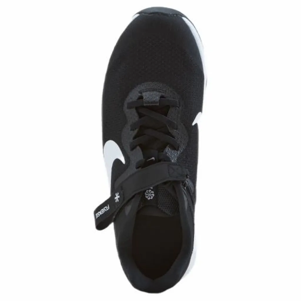 Nike Revolution 6 FlyEase Big Kids' Easy On/Off Road Running Shoes BLACK/WHITE-DK SMOKE GREY New