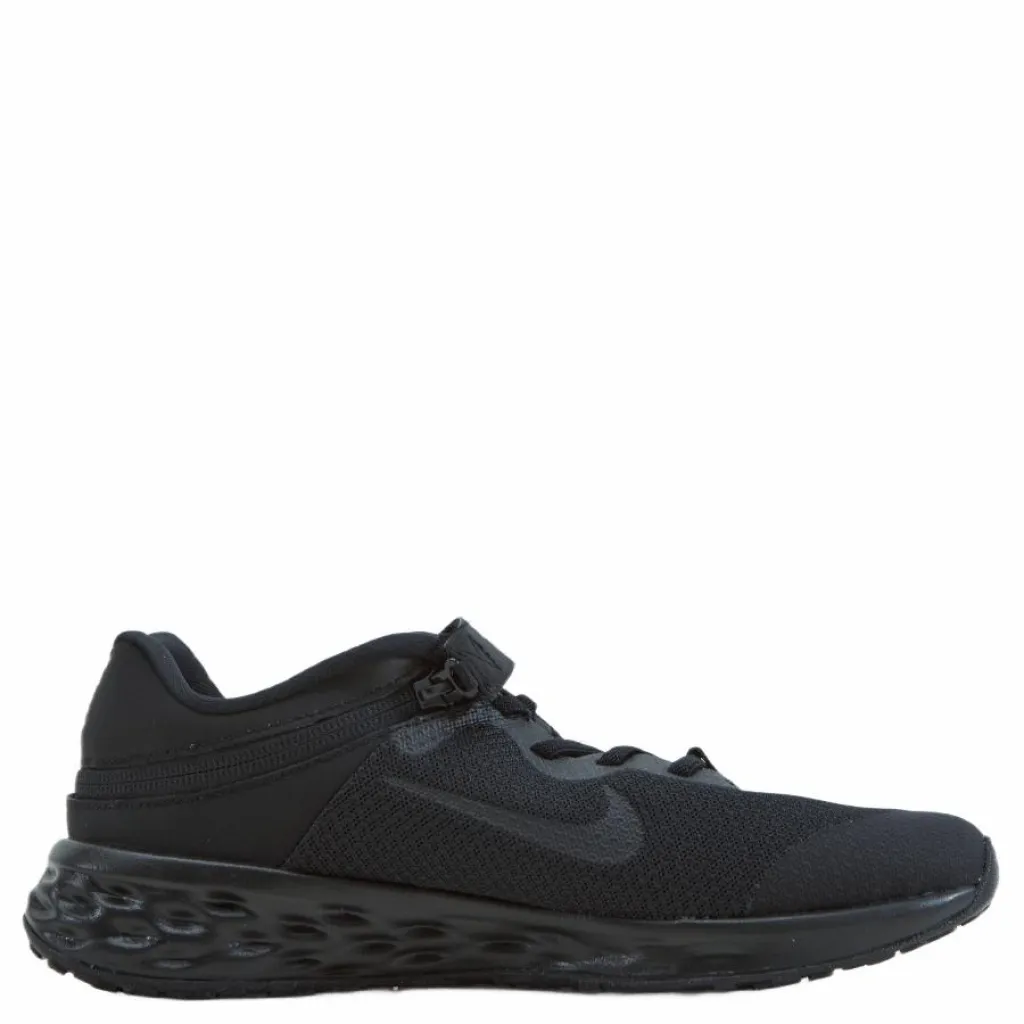 Nike Revolution 6 FlyEase Big Kids' Easy On/Off Road Running Shoes BLACK/BLACK-DK SMOKE GREY Svart Outlet