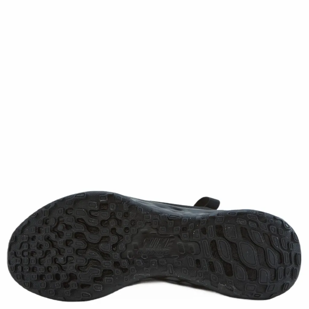 Nike Revolution 6 FlyEase Big Kids' Easy On/Off Road Running Shoes BLACK/BLACK-DK SMOKE GREY Svart Outlet