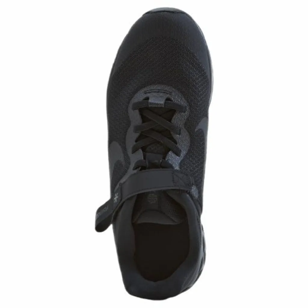 Nike Revolution 6 FlyEase Big Kids' Easy On/Off Road Running Shoes BLACK/BLACK-DK SMOKE GREY Svart Outlet