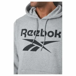 Reebok Ri Flc Oth Bl Hoodie Mgreyh/black Grå Clearance