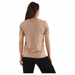 Pieces Ria Ss Fold Up Solid Tee Beige Online
