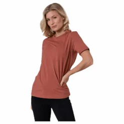 Ria Ss Fold Up Solid Tee Brown*Pieces Best