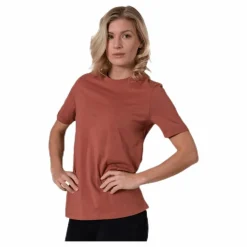 Ria Ss Fold Up Solid Tee Brown*Pieces Best
