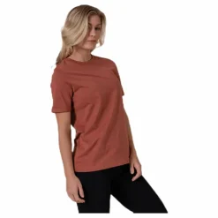 Ria Ss Fold Up Solid Tee Brown*Pieces Best