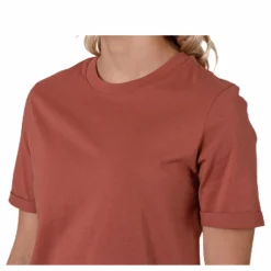 Ria Ss Fold Up Solid Tee Brown*Pieces Best