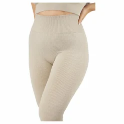 BLACC Rib Seamless Tights Mushroom Beige Outlet